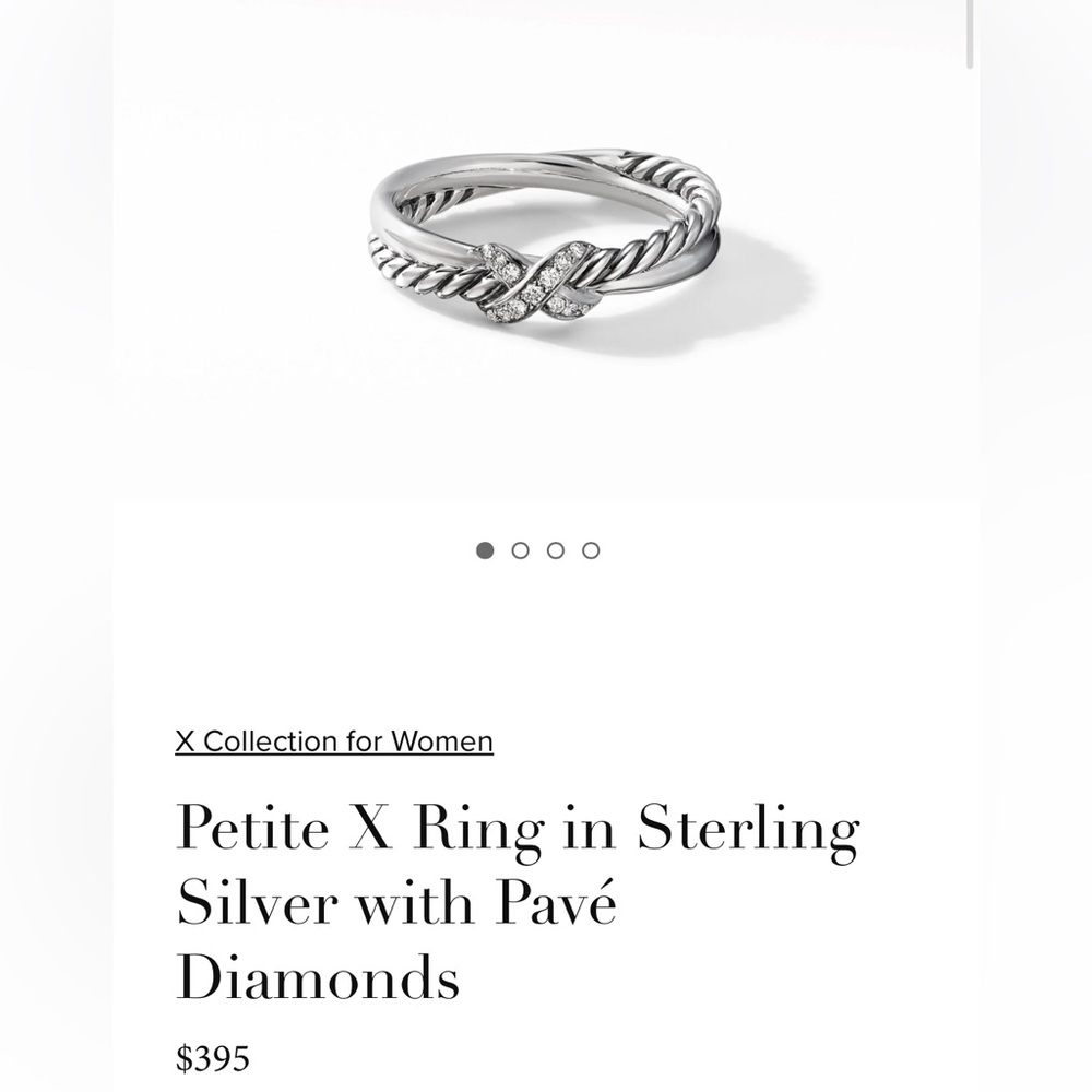 David Yurman Petite X Ring NWOT